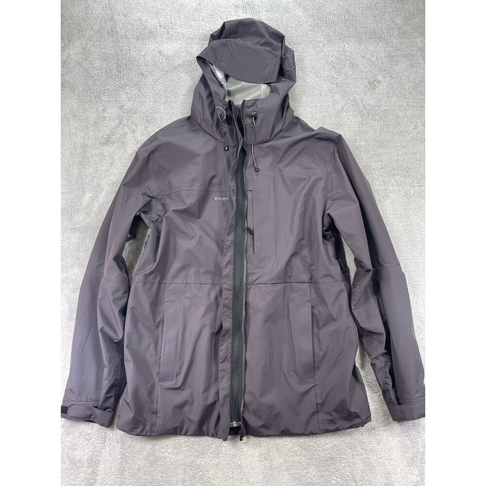 RPZN Snowboard Ski Jacket Mens Large Black Hooded Outdoor Waterproof Logo